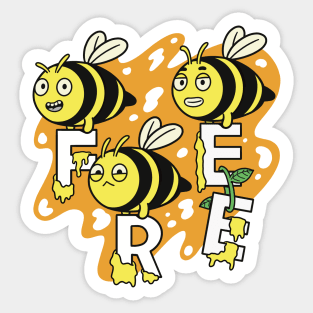 Free Bee Sticker